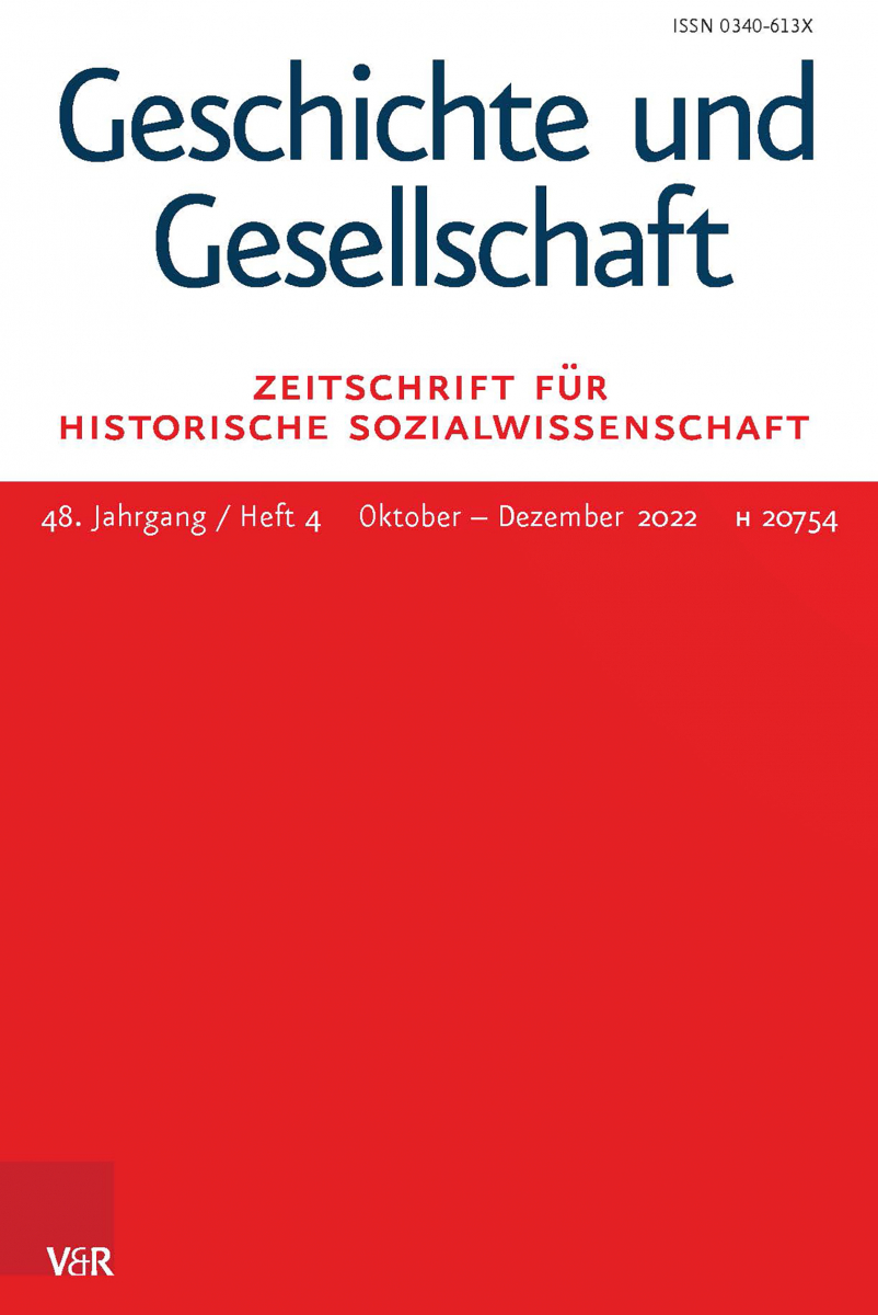 Cover Geschichte und Gesellschaft 48/4